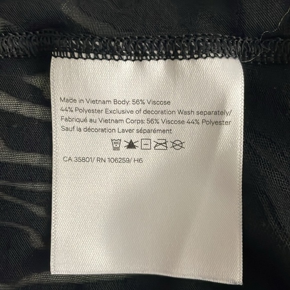 Lululemon Cates Tee Shirt Veil Black Burnout Small Short Sleeve Cropped - Picture 8 of 9